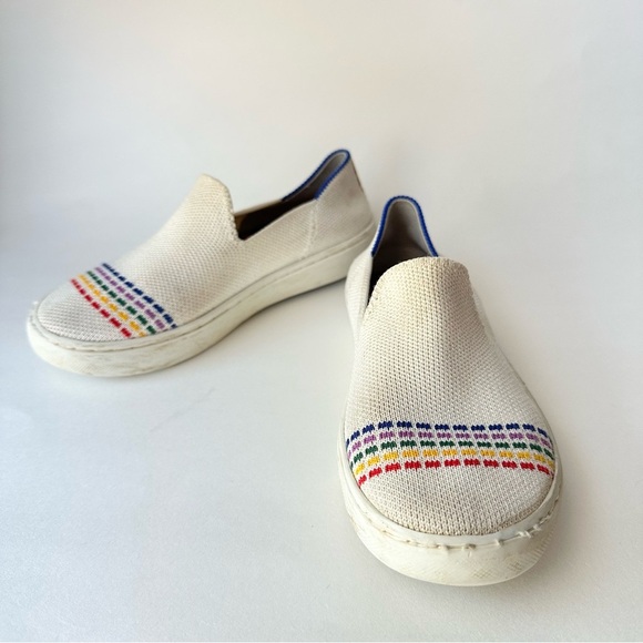 Rothy’s The Kid Sneaker in Rainbow Crème - Picture 1 of 10